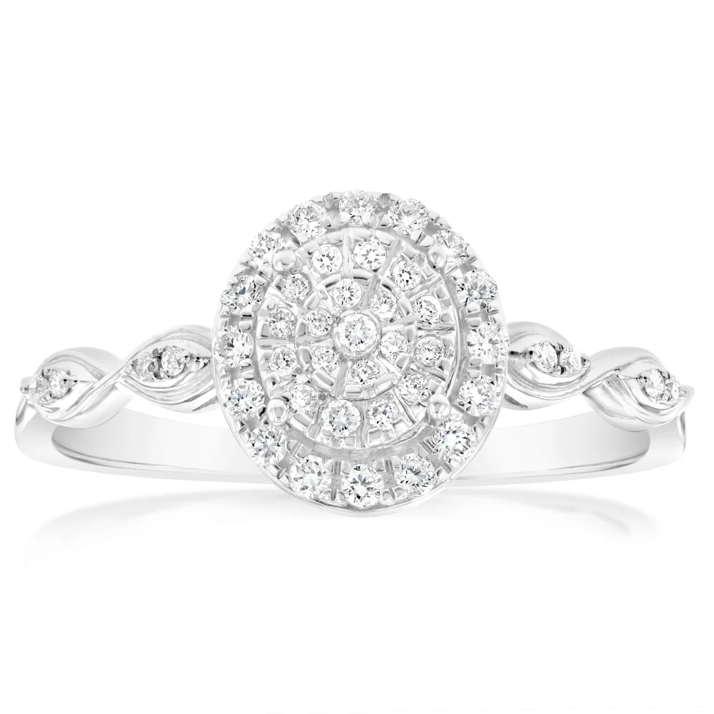 Luminesce Lab Grown Diamond 1/4 Carat Dress Ring in Sterling Silver