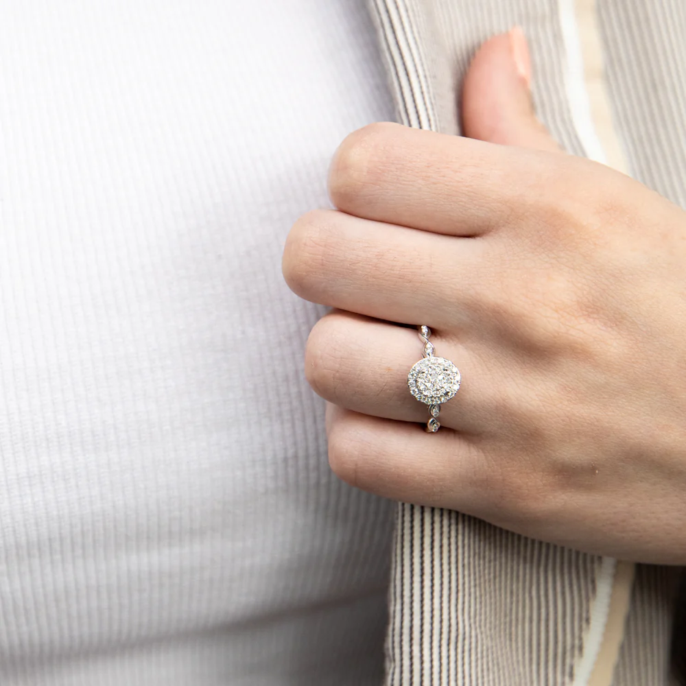 Luminesce Lab Grown Diamond 1/4 Carat Dress Ring in Sterling Silver - Image 3
