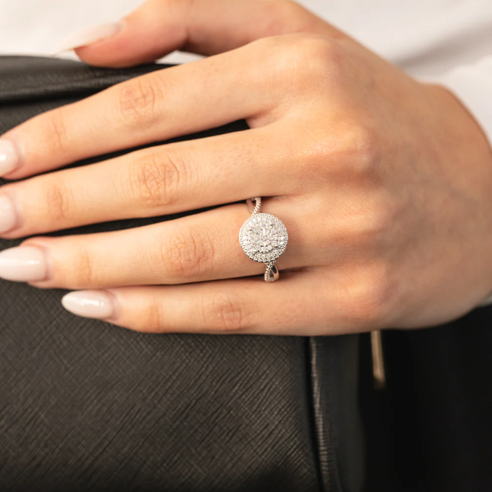 Luminesce Lab Grown Diamond 1/4 Carat Dress Ring in Sterling Silver - Image 4
