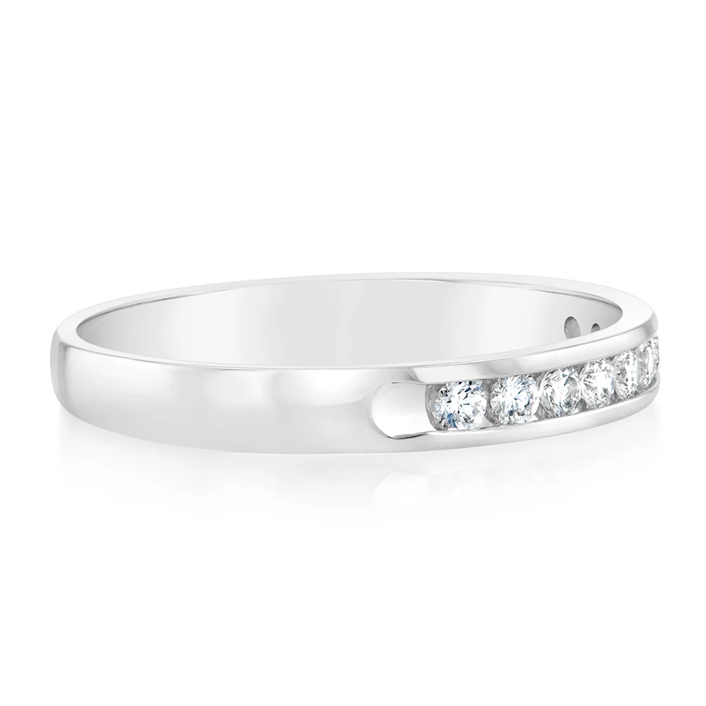 Luminesce Lab Grown Diamond 1/4 Carat Eternity Ring in 9ct White Gold - Image 2