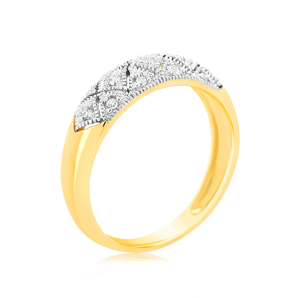 Luminesce Lab Grown Diamond 1/5 Carat Eternity Curve Ring in 9ct Yellow Gold - Image 2