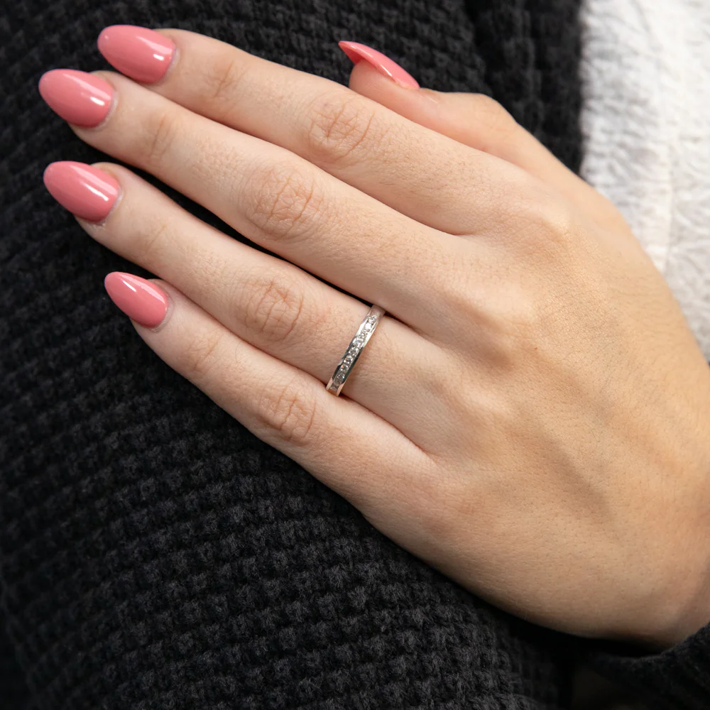 Luminesce Lab Grown Diamond 1/5 Carat Eternity Ring in 9ct White Gold - Image 3