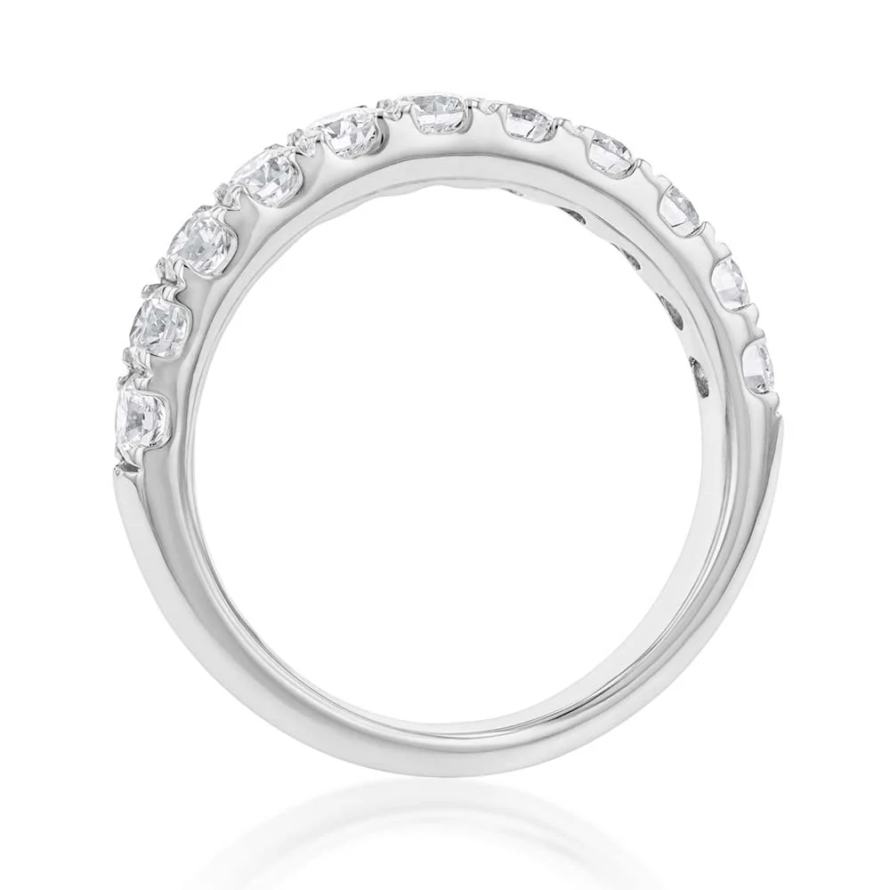 Luminesce Lab Grown Diamond 1 Carat Eternity Ring in 9ct White Gold - Image 2