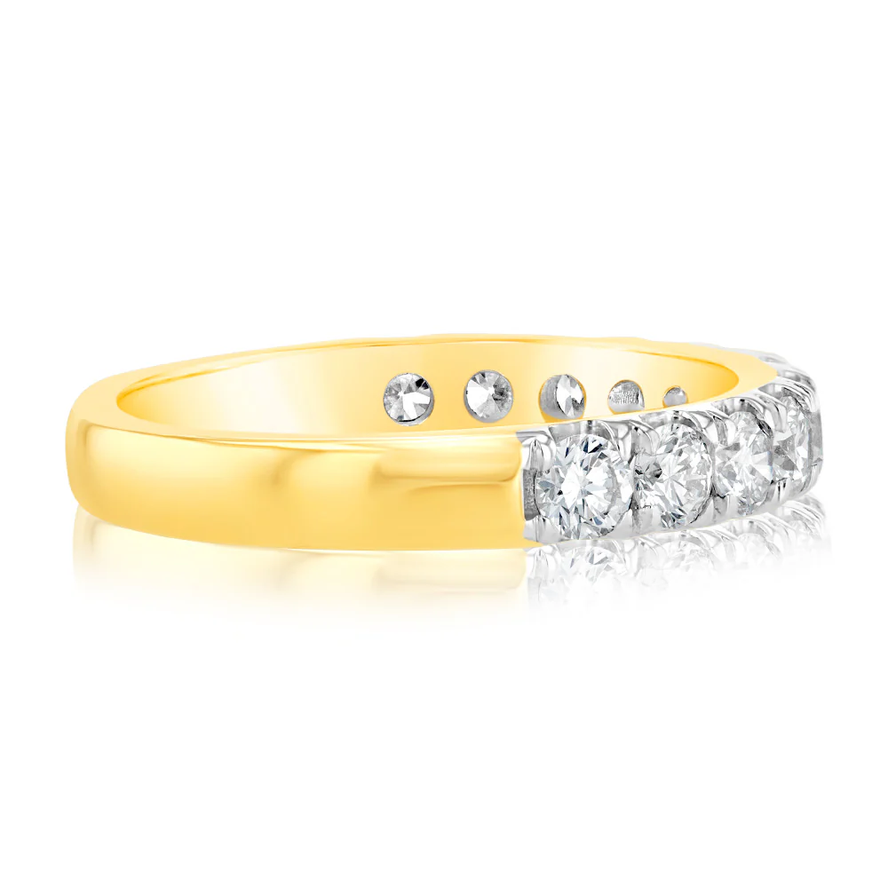 Luminesce Lab Grown Diamond 1 Carat Eternity Ring in 9ct Yellow Gold - Image 2