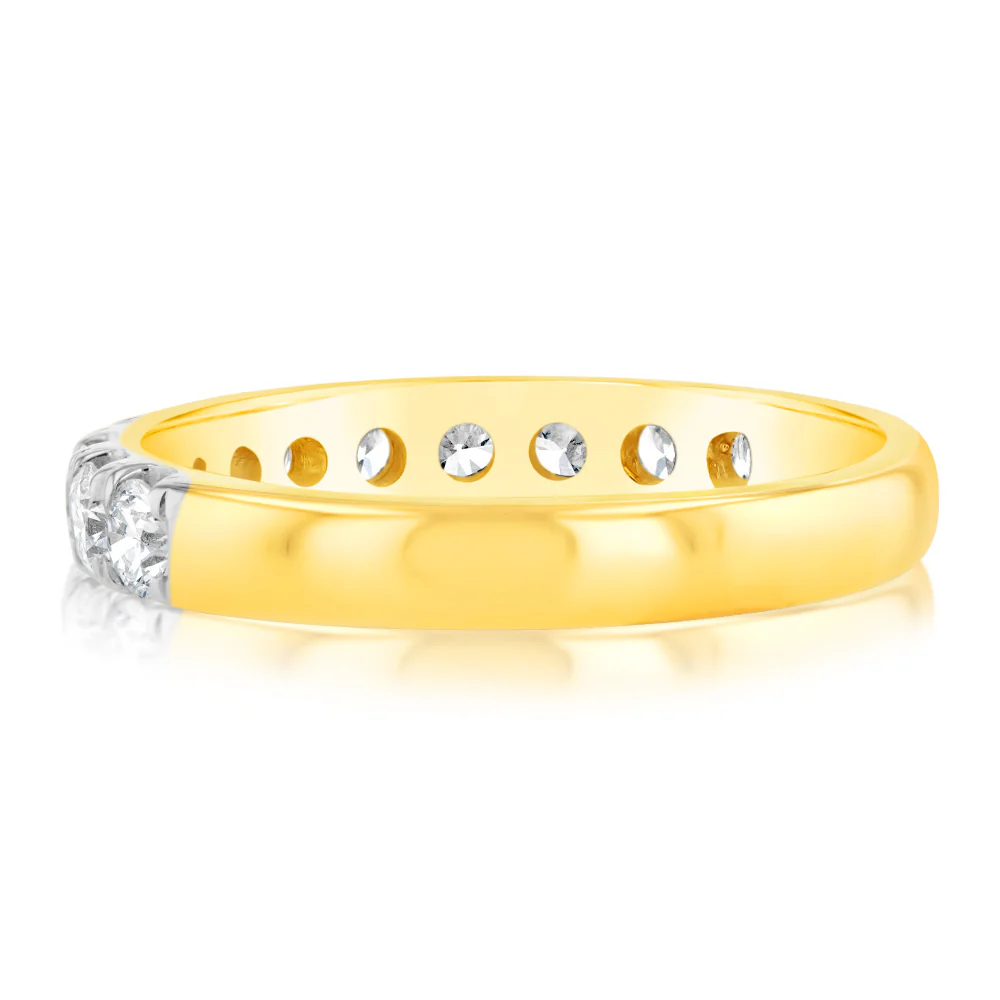 Luminesce Lab Grown Diamond 1 Carat Eternity Ring in 9ct Yellow Gold - Image 3