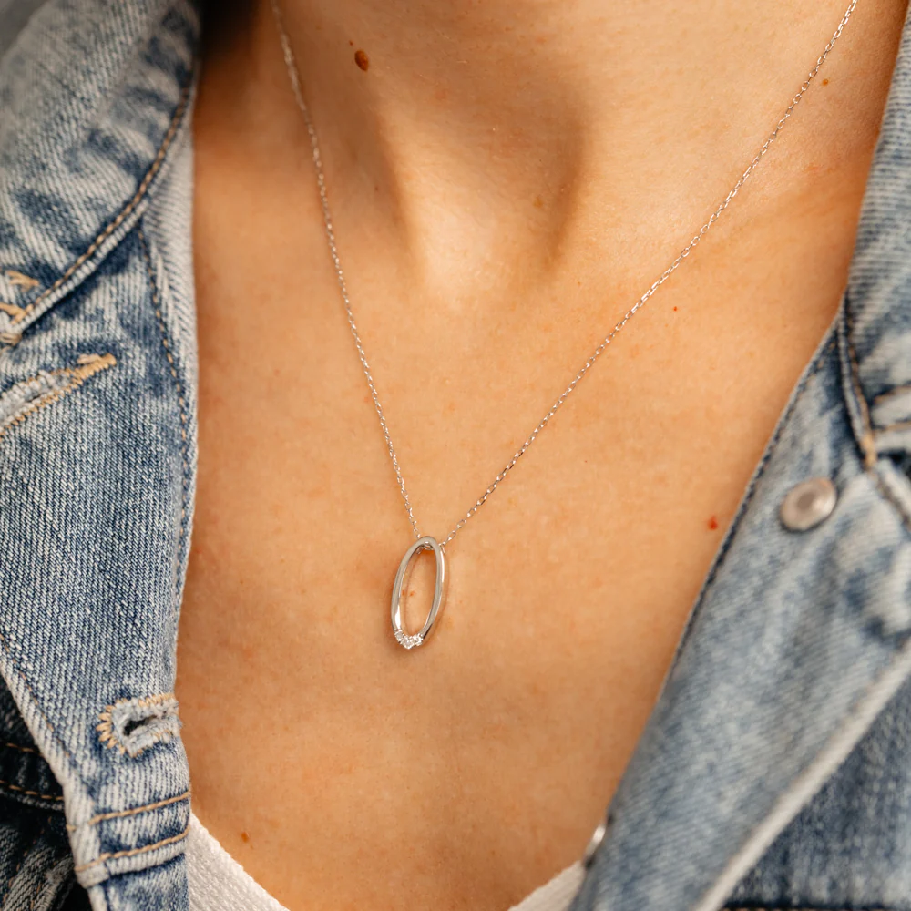 Luminesce Lab Grown Diamond Pendant on Chain in Sterling Silver - Image 2