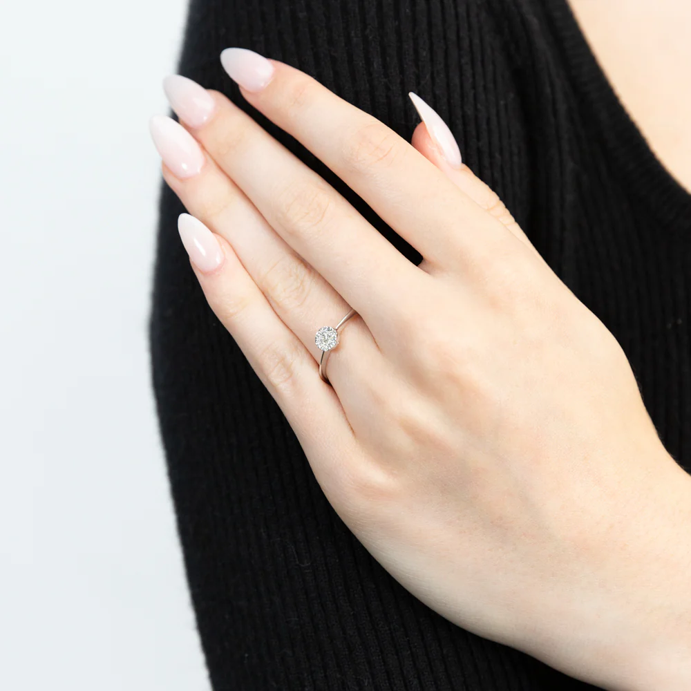 Luminesce Laboratory Grown 9ct White Gold 1/5 Carat Diamond Dress Ring - Image 4