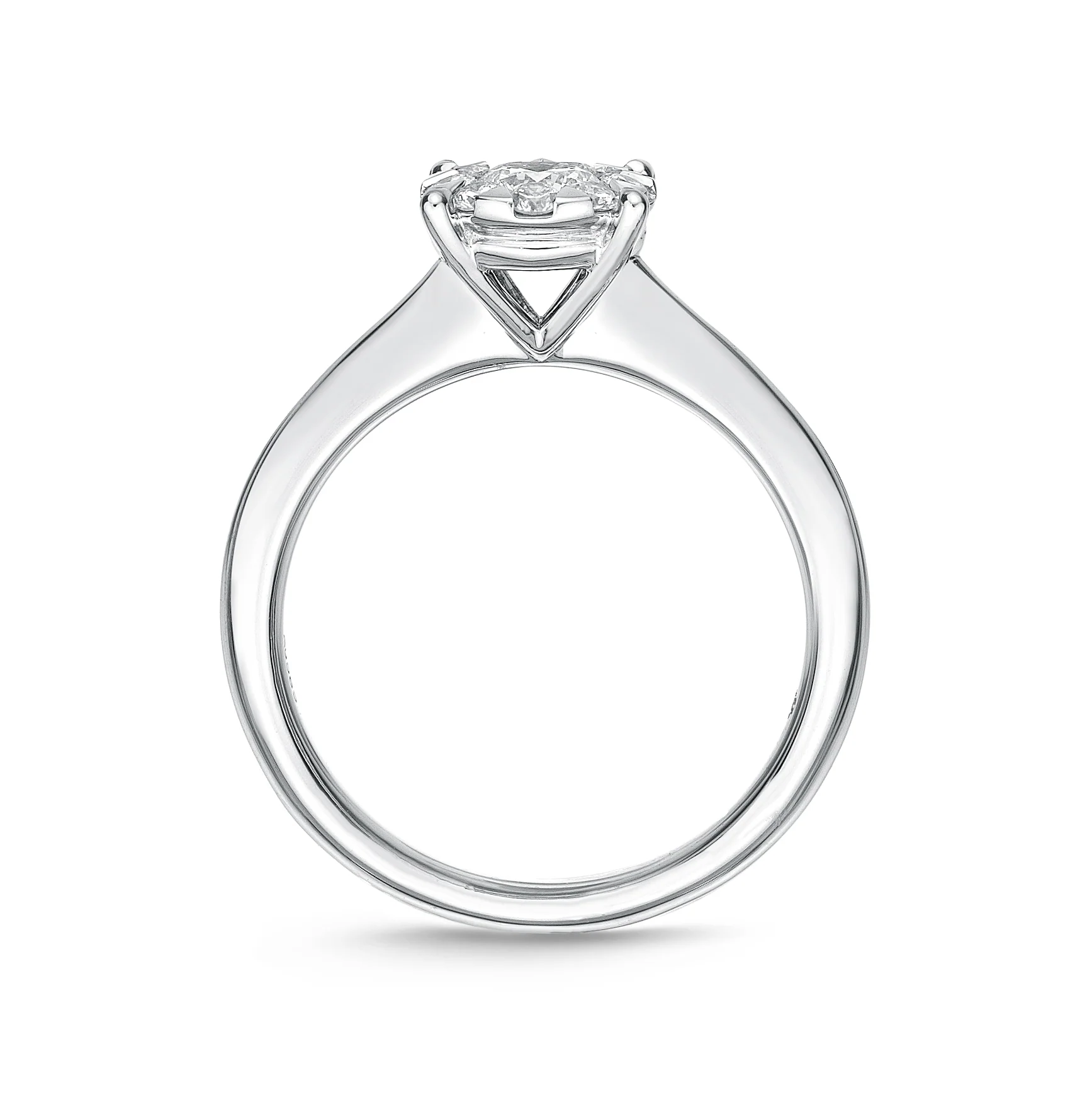 Memoire 18ct White Gold 0.30 Carat Diamond Bouquet Solitaire Ring - Image 2