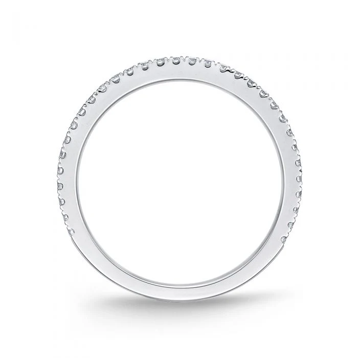 Memoire 18ct White Gold 1/5 Carat Diamond Eternity Band with 3/4 band of Diamonds - Image 2