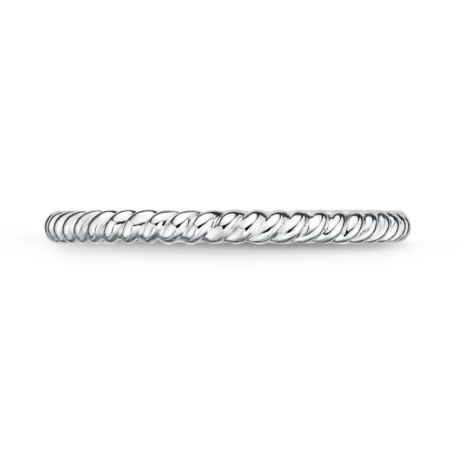 Memoire 18ct White Gold Twisted Stack Ring - Image 2