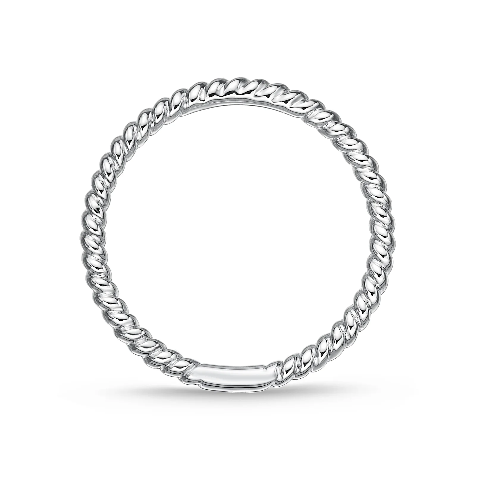 Memoire 18ct White Gold Twisted Stack Ring - Image 3