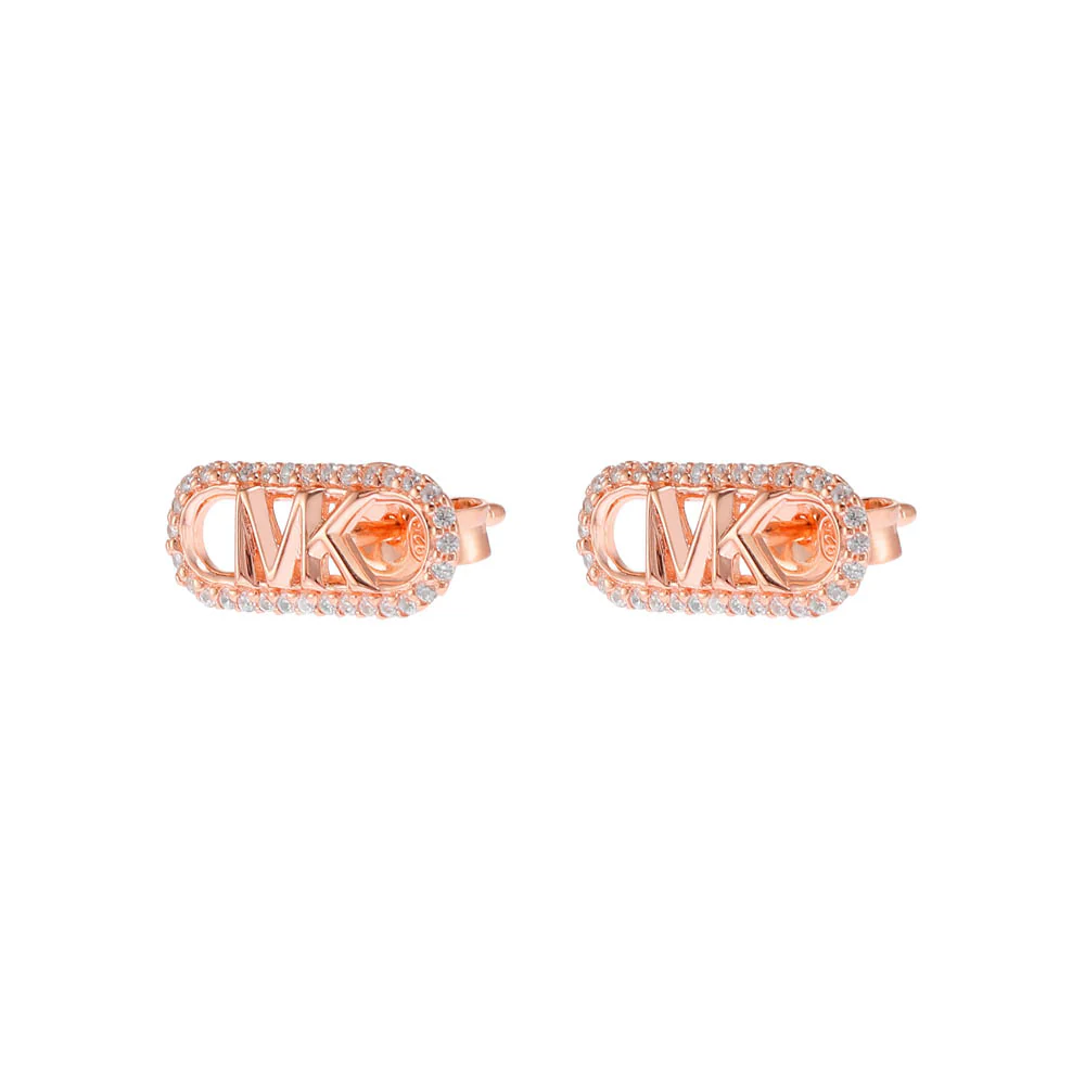 Michael Kors 14ct Rose Gold Plated Sterling Silver Premium Stud Earring - Image 3