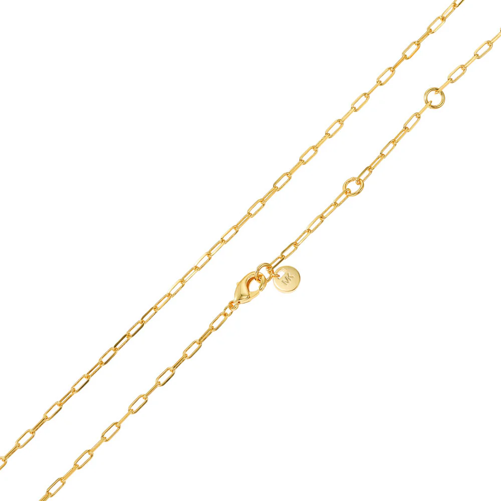 Michael Kors 14ct Yellow Gold Plated Brass Malachite Acetate Dog Tag Pendant with Chain - Image 4