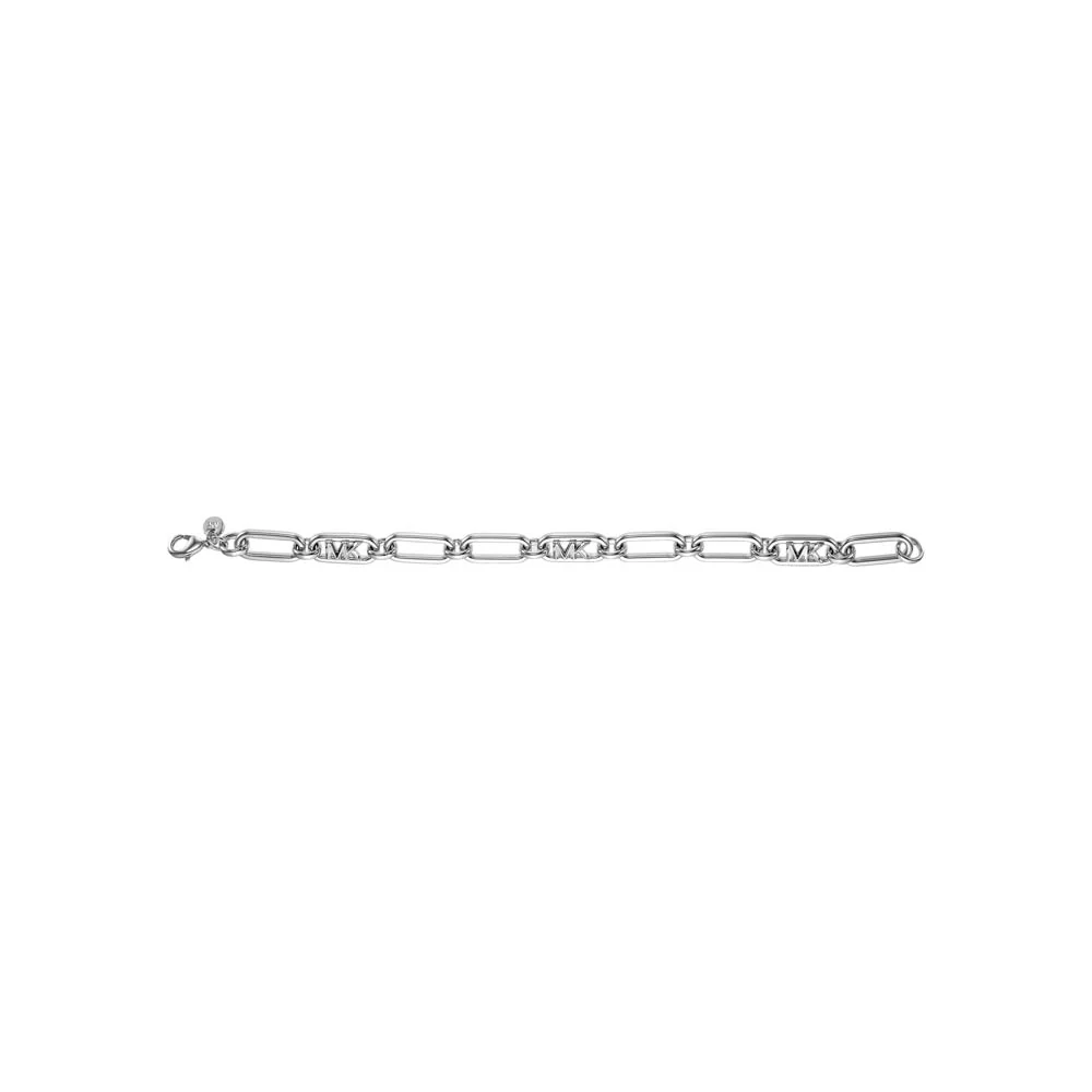 Michael Kors Platinum Plated Brass Premium Empire Link Chain Bracelet - Image 4