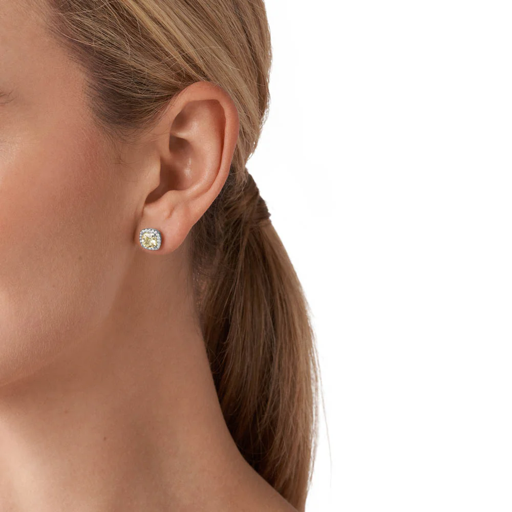 Michael Kors Sterling Silver Premium Cushion Cut Stud Earring - Image 4