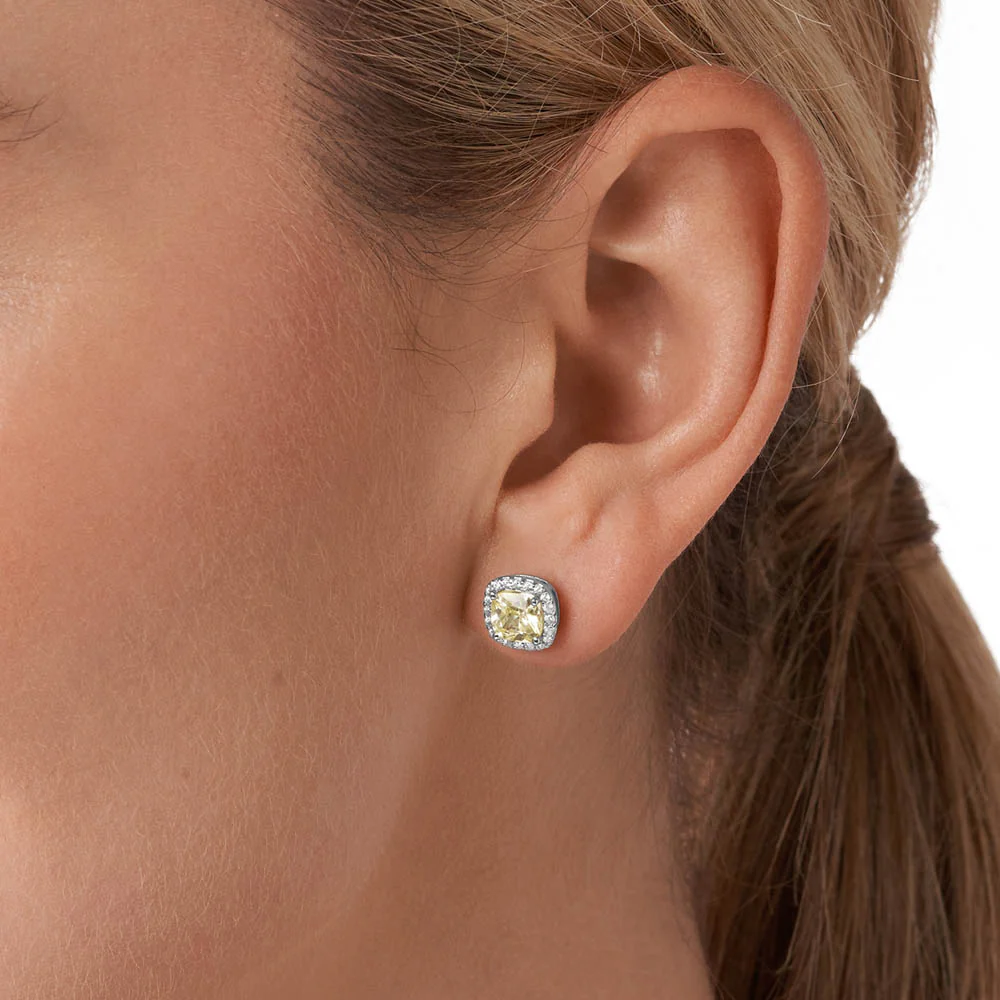 Michael Kors Sterling Silver Premium Cushion Cut Stud Earring - Image 5