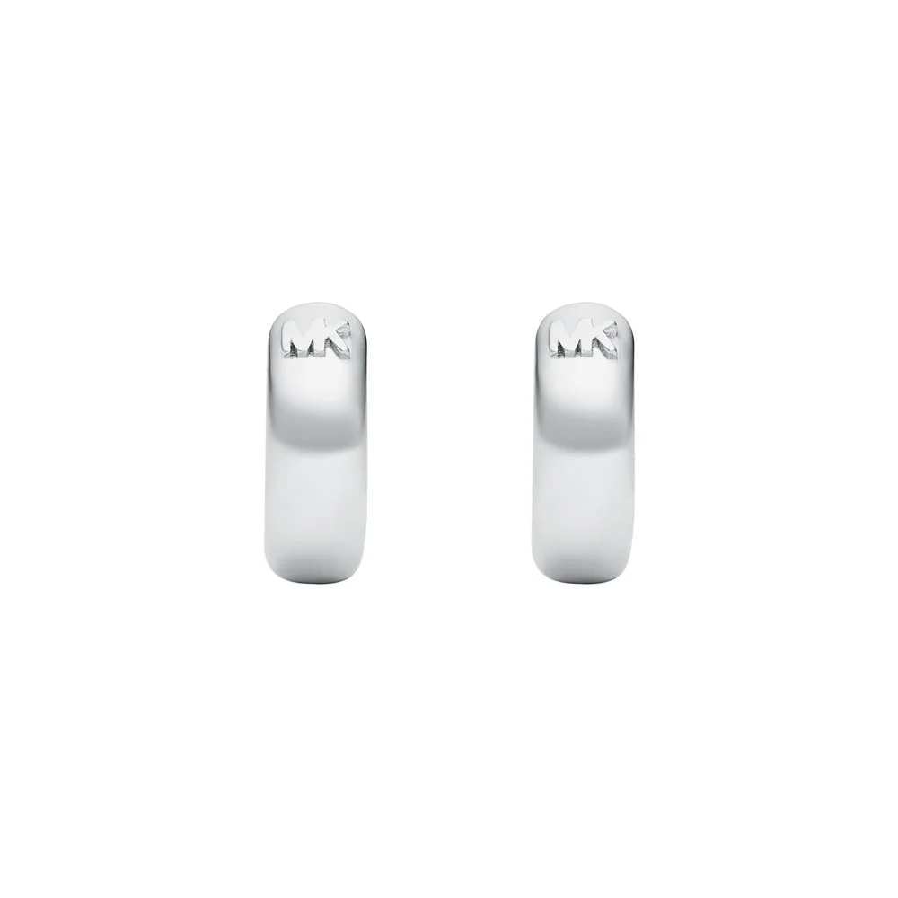 Michael Kors Sterling Silver Premium Huggies Earrings