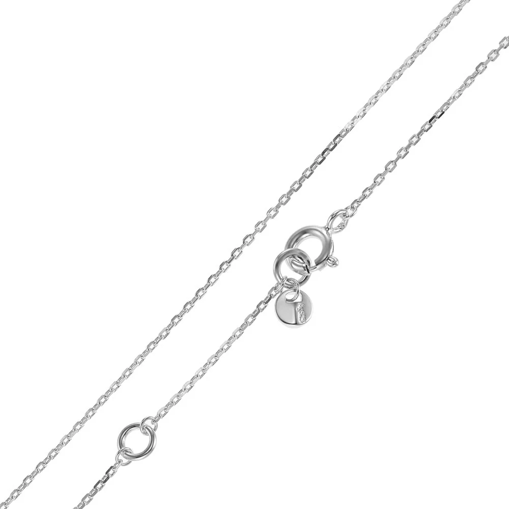Michael Kors Sterling Silver Premium Tapered Baguette CZ Heart Pendant With Chain - Image 4