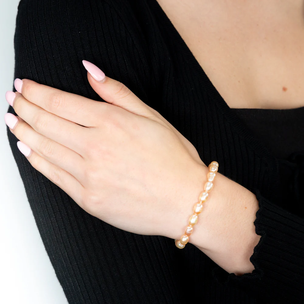 Pink 6-7mm Freshwater Pearl Bracelet - Image 3