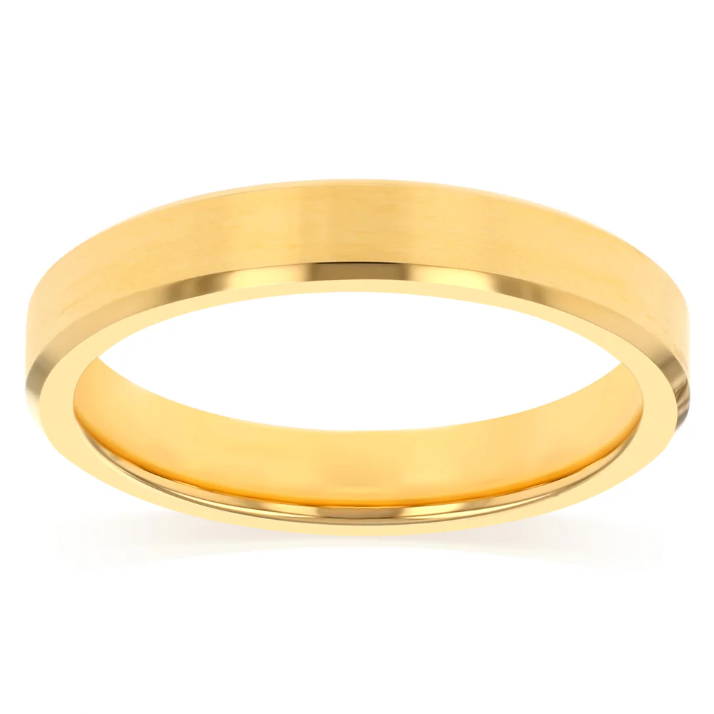 Polished Rose Gold Stainless Steel Ring