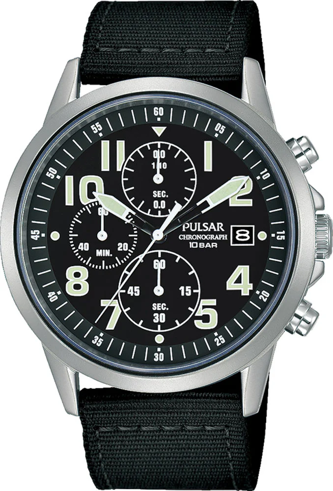 Pulsar Chronograph PM3175X Black Mens Watch