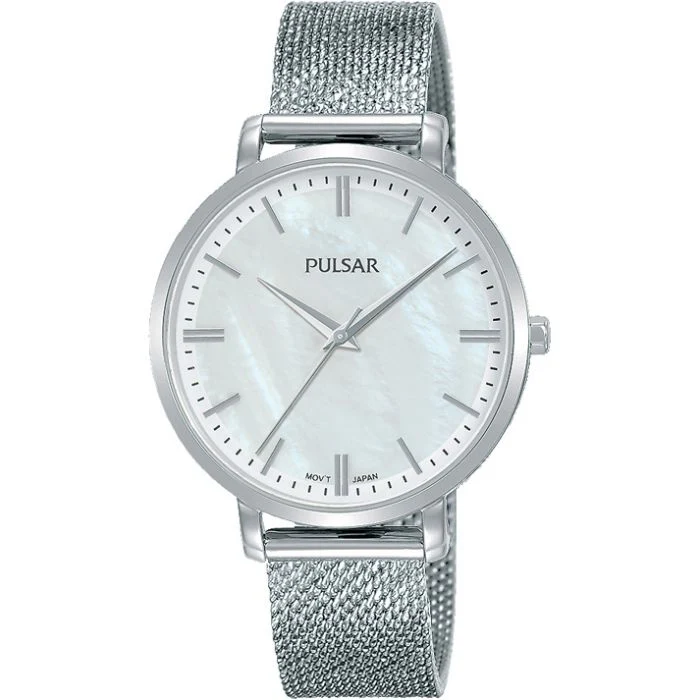 Pulsar PH8459X Silver Stainless Steel Mesh Womens Watch