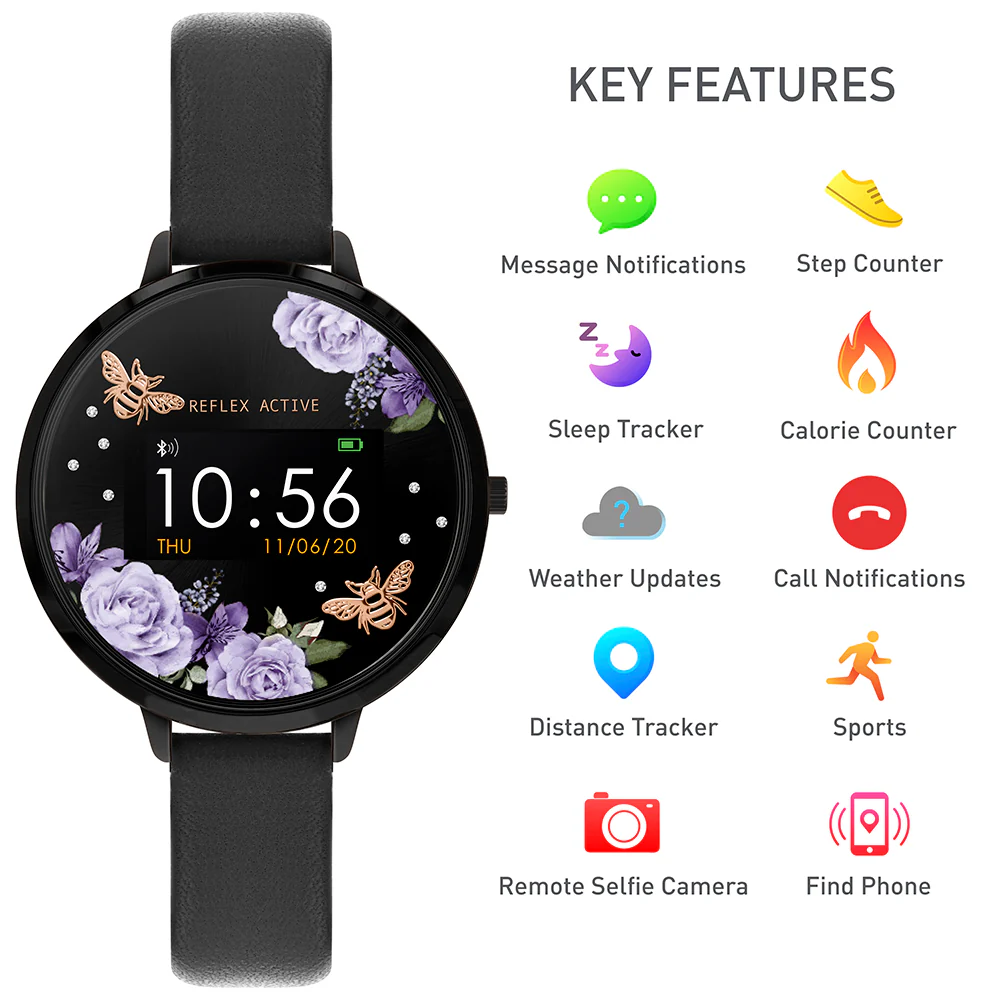 Reflex Active RA03-2018 Series 3 Midnight Garden Smartwatch - Image 4