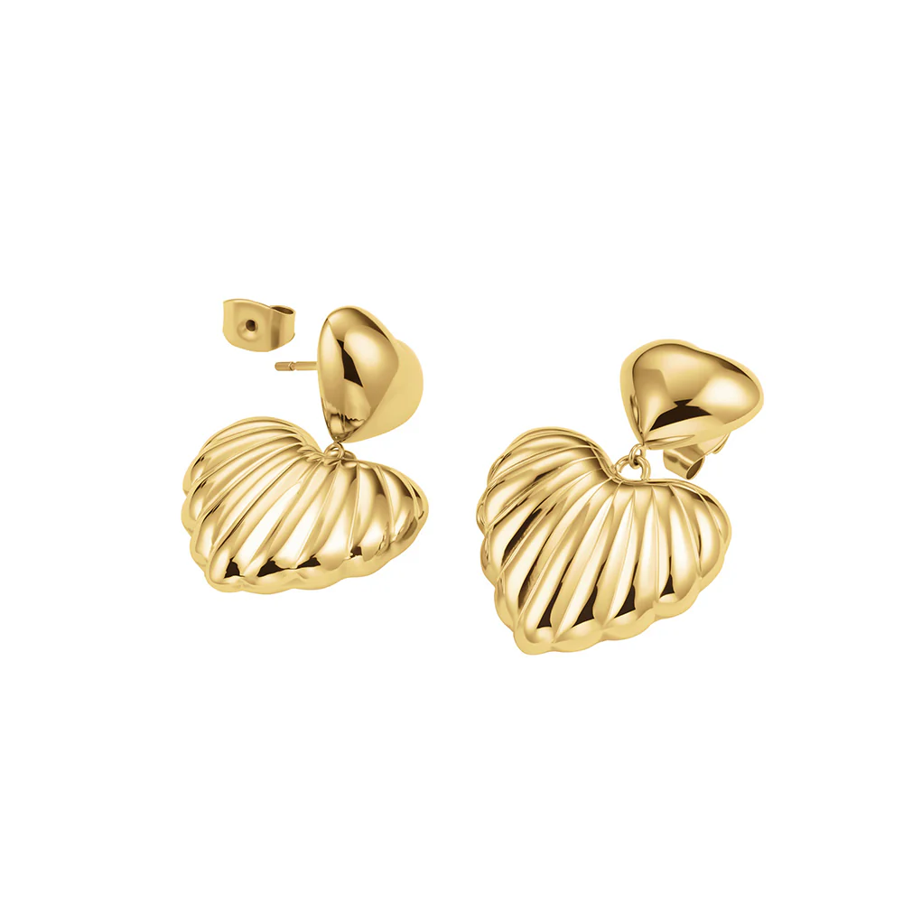 Rosefield Double Heart Pendant Earrings - Image 2