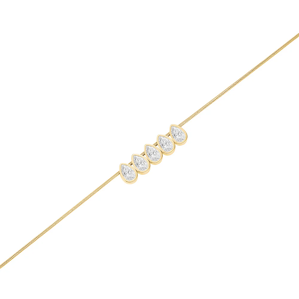 Rosefield Gold Playful Crystals Multi Drops Necklace - Image 3