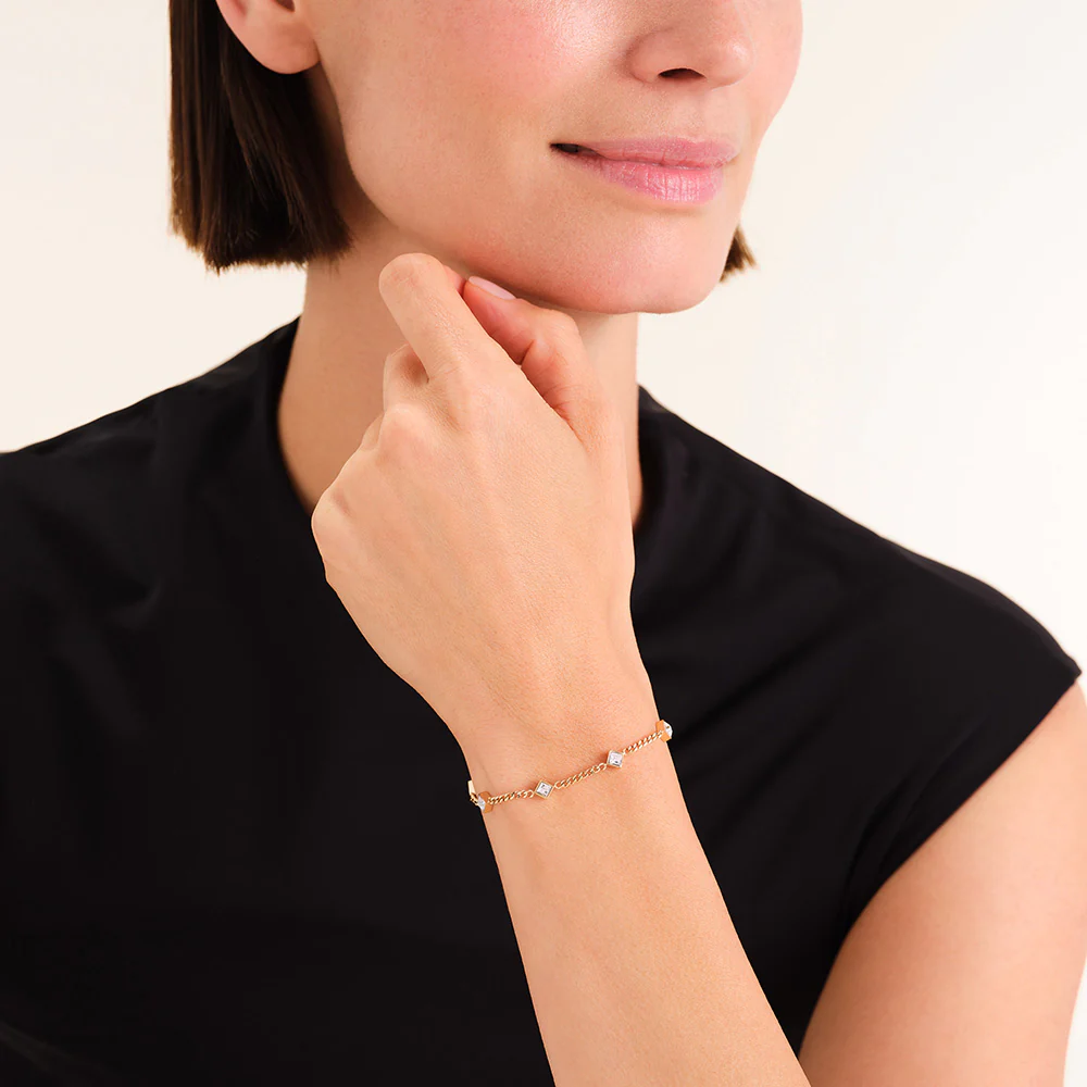 Rosefield Gold Playful Crystals Princess Bracelet - Image 4