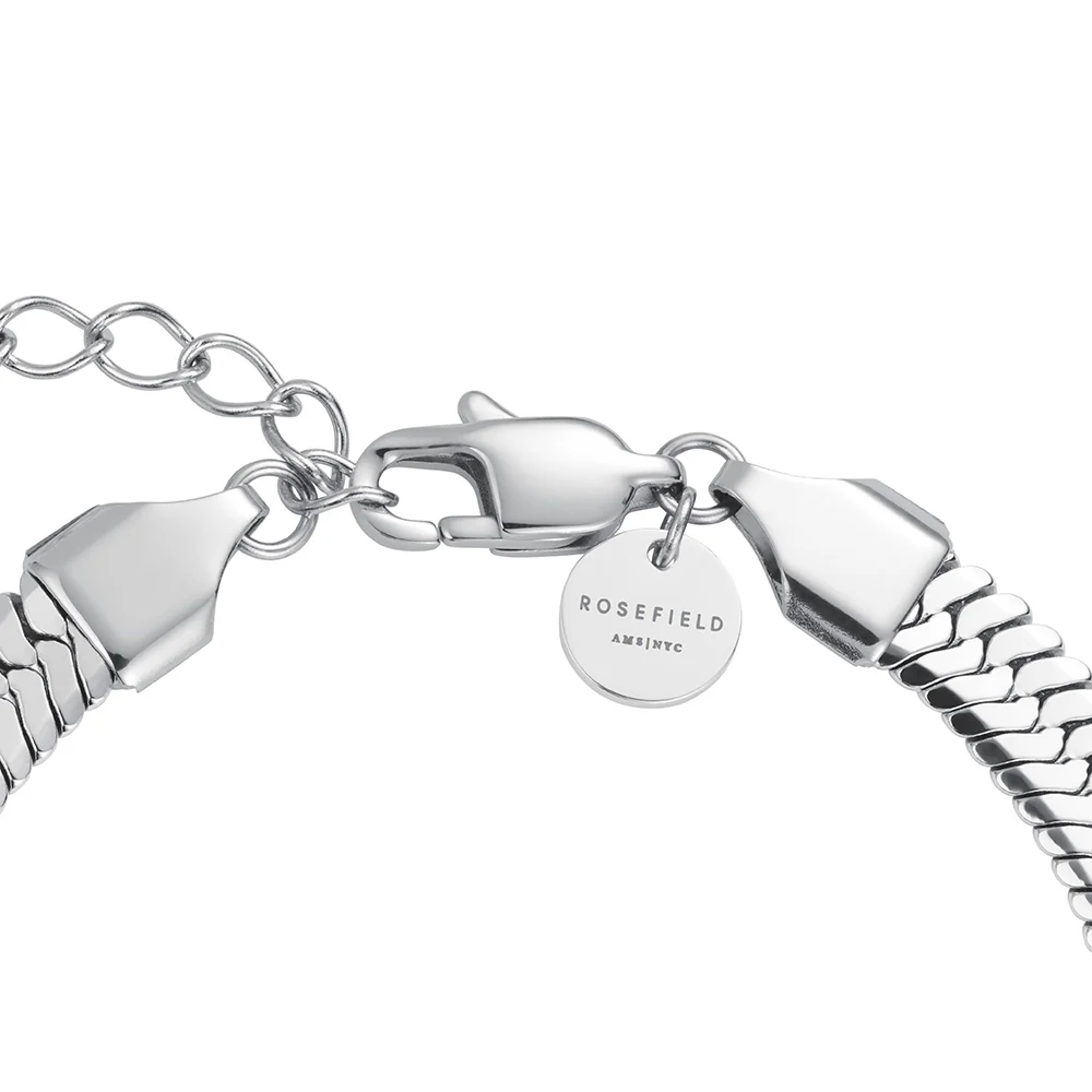 Rosefield Large Silver Snake Bracelet - Image 3