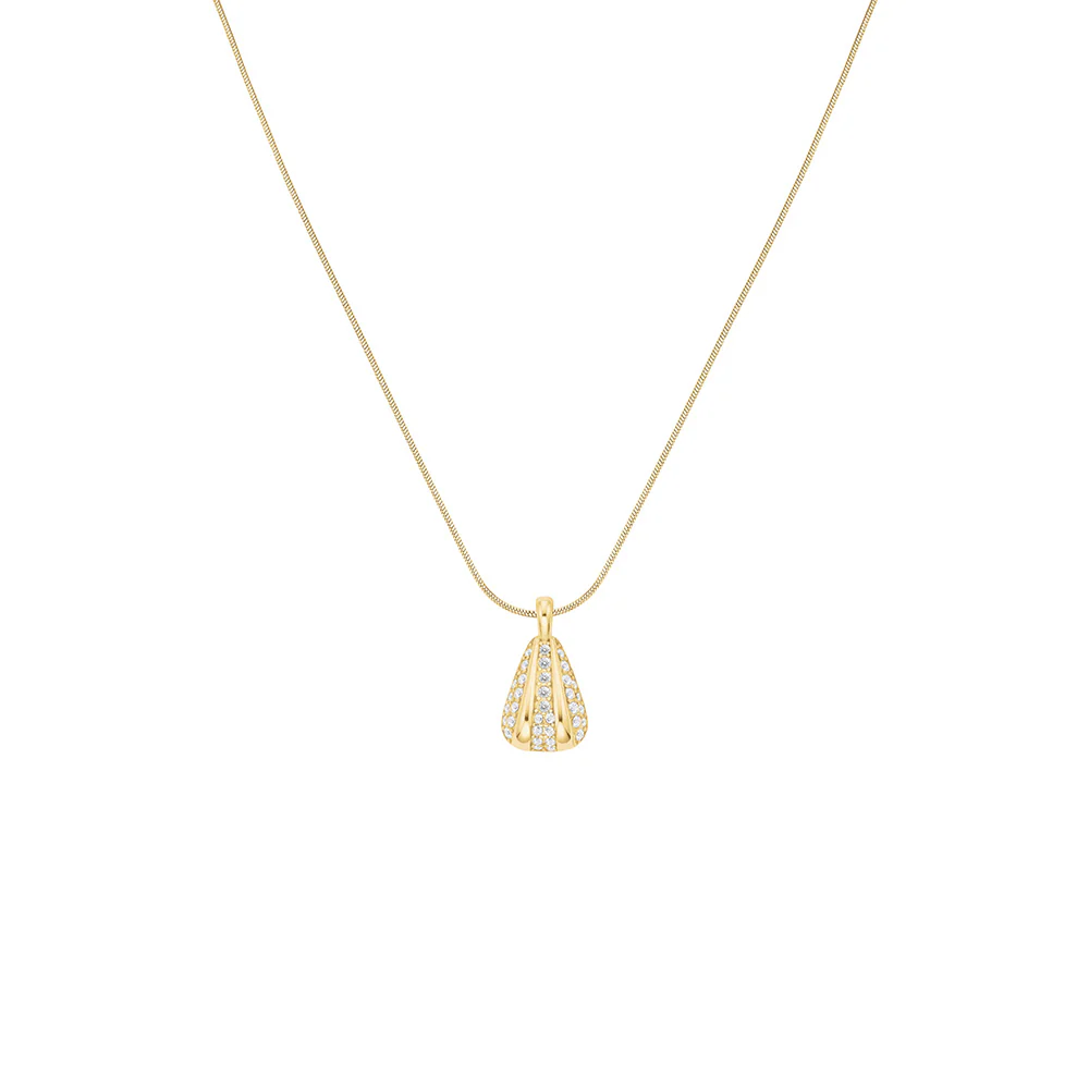 Rosefield Pave Striped Gold Necklace - Image 2