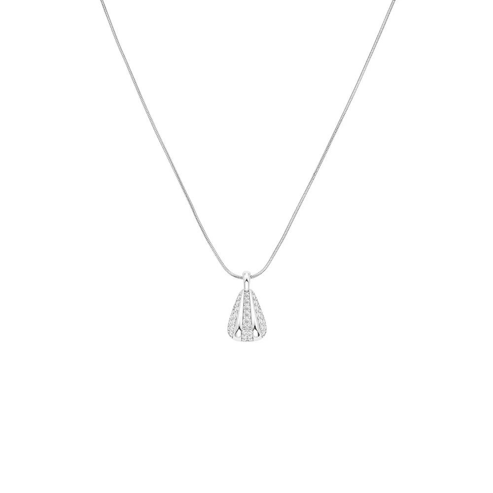 Rosefield Pave Striped Silver Necklace - Image 2