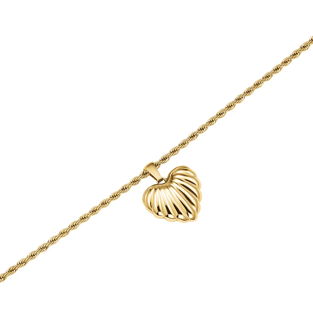 Rosefield Ridged Heart Pendant Necklace - Image 3