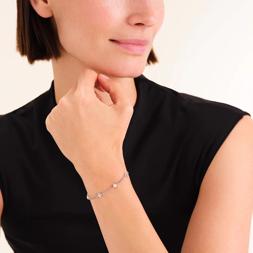 Rosefield Silver Playful Crystals Princess Bracelet - Image 4