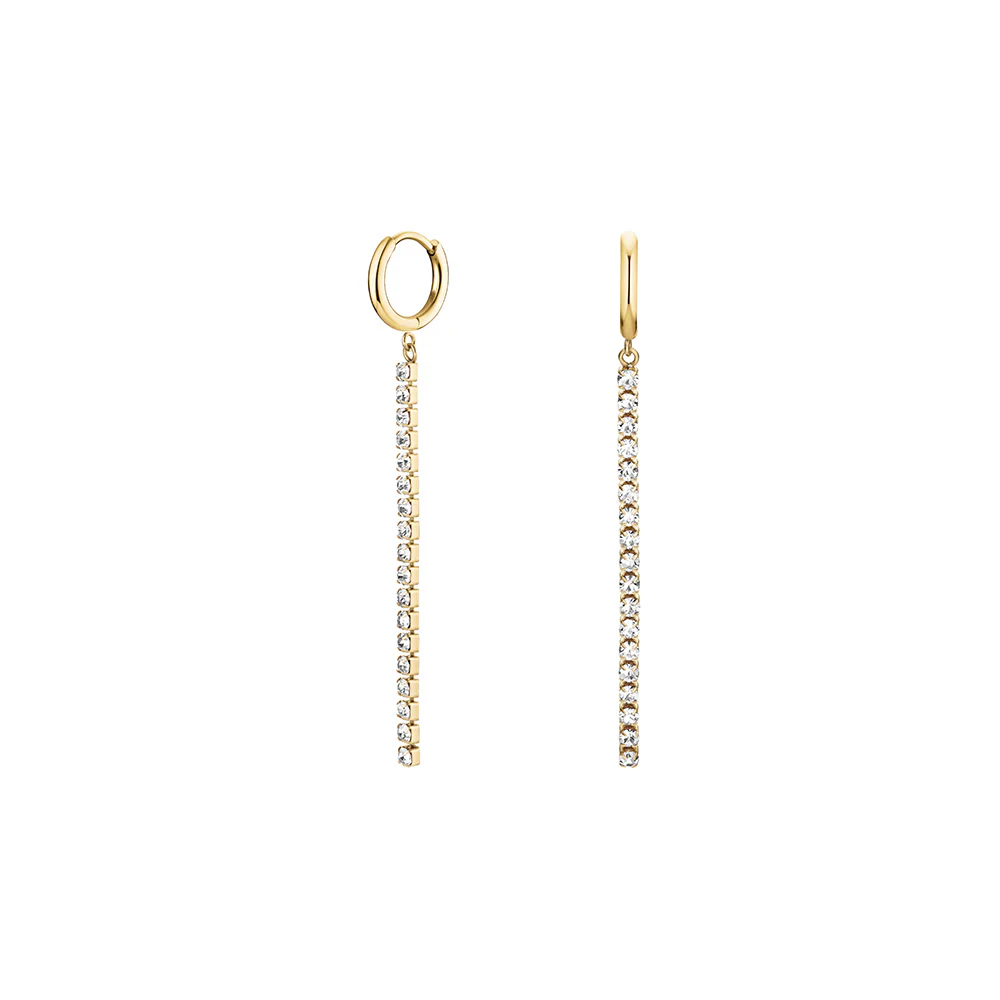 Rosefield Tennis Crystal Clear Earrings