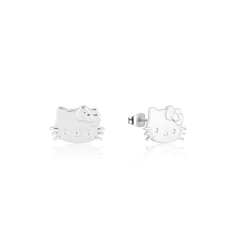 Sanrio Hello Kitty Head Sterling Silver Stud Earrings