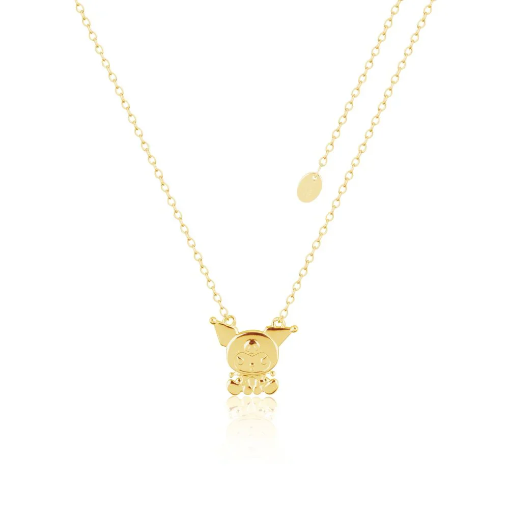 Sanrio Kuromi Yellow Gold Plated Sterling Silver Necklace