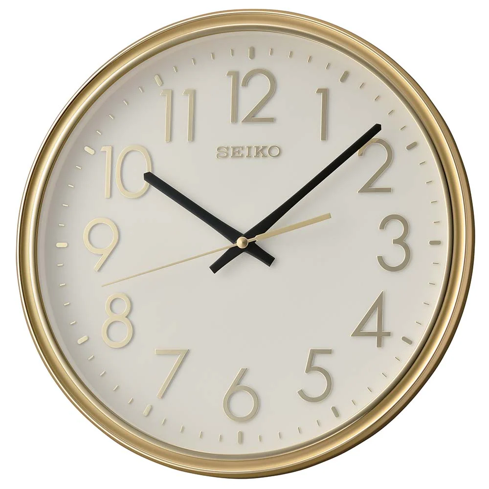 Seiko QXA744-G Gold Tone Wall Clock