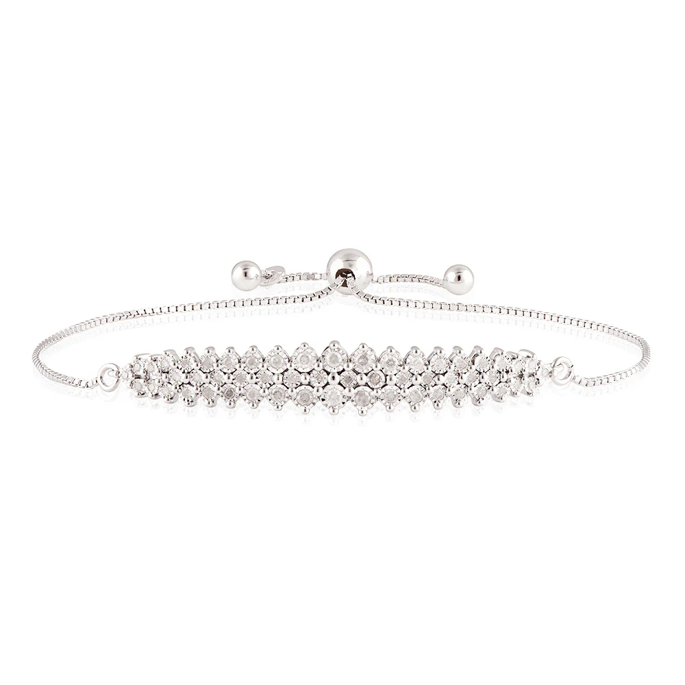 Silver 1/2 Carat Diamond Bracelet