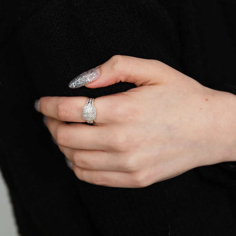 Silver 1/2 Carat Diamond Dress Ring - Image 3