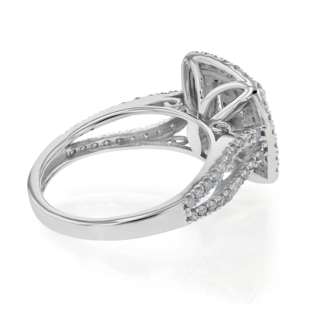 Silver 1 Carat Diamond Cluster Ring - Image 2