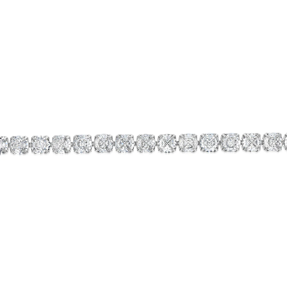 Stainless Steel Cubic Zirconia Tennis 17+3cm Bracelet - Image 3