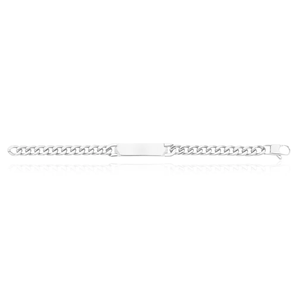 Stainless Steel Curb ID Bracelet - Image 2