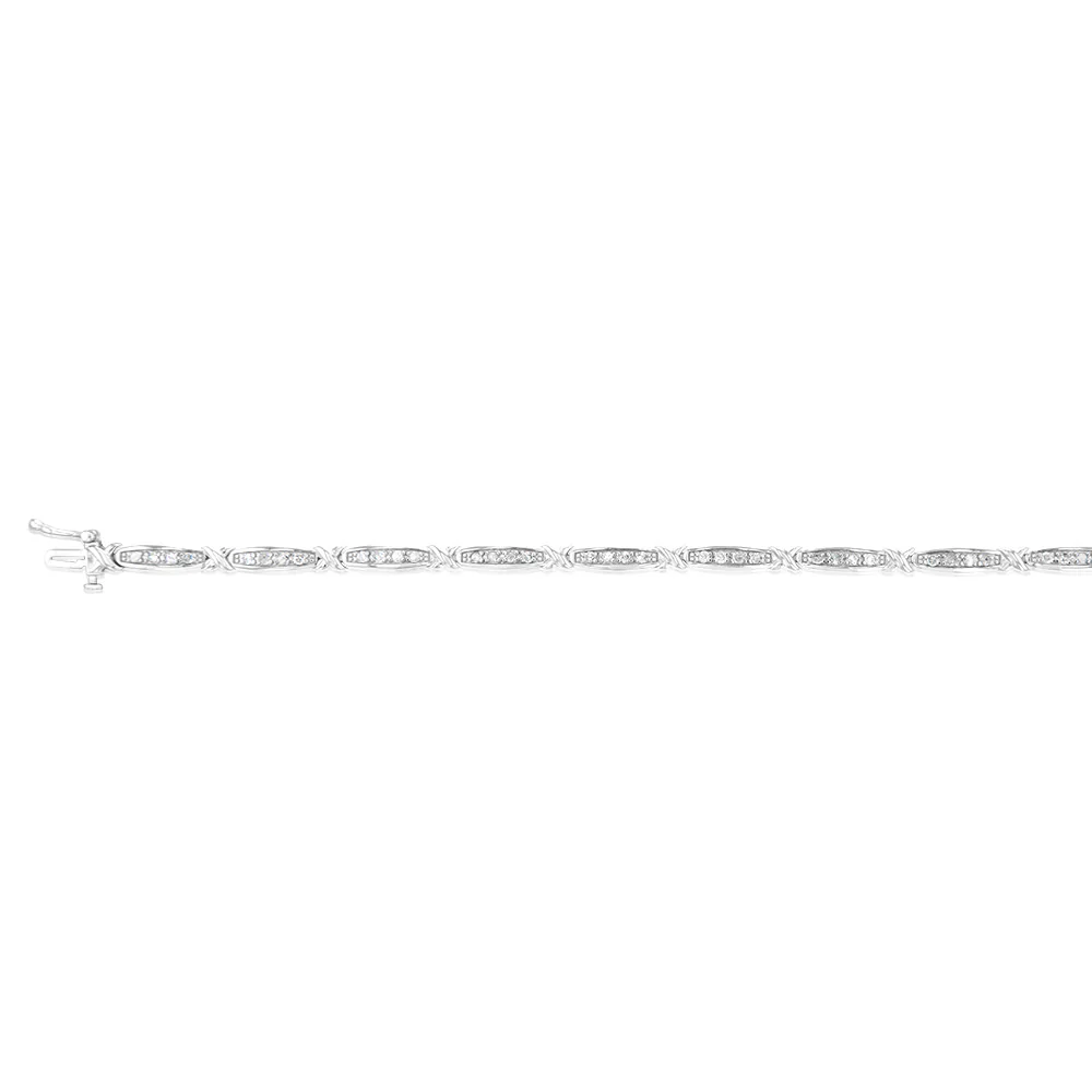Sterling Silver & 0.95 Carat Diamond Fancy Bracelet - Image 2