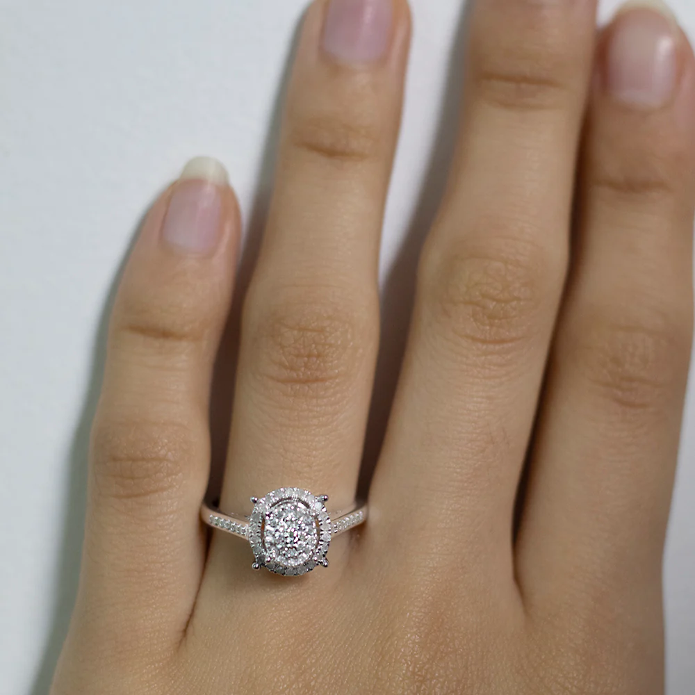 Sterling Silver 1/4 Carat Diamond Dress Ring - Image 2