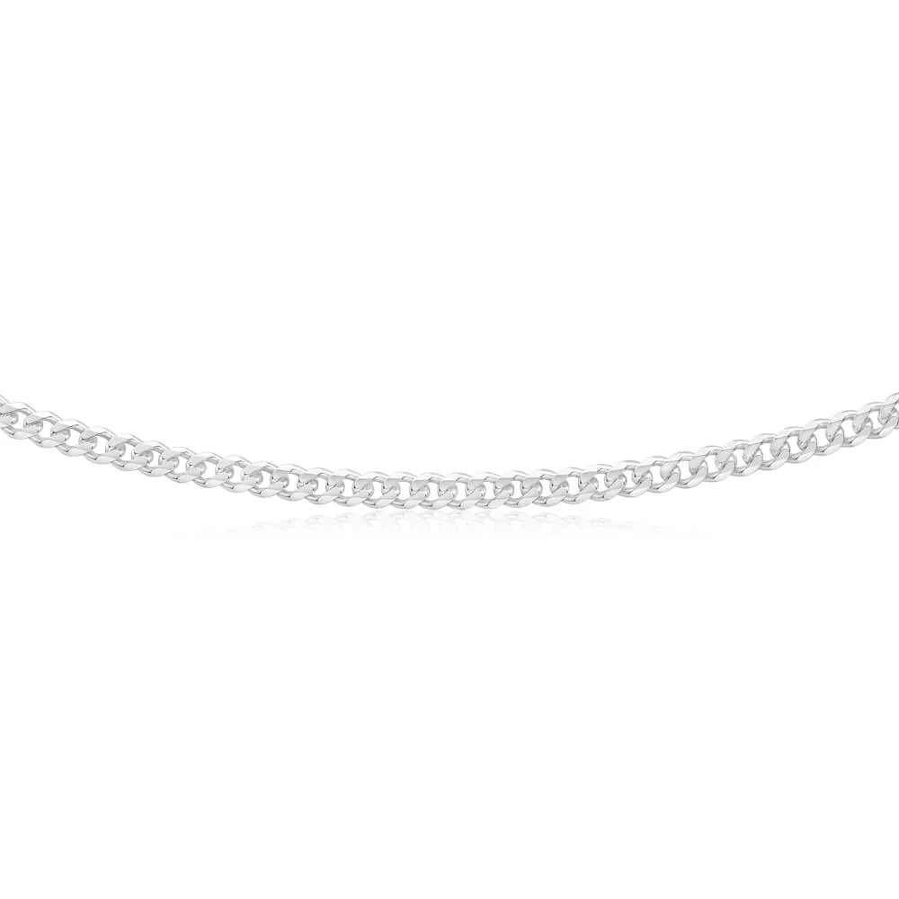 Sterling Silver 120 Gauge Diamond Cut 60cm Curb Chain - Image 2