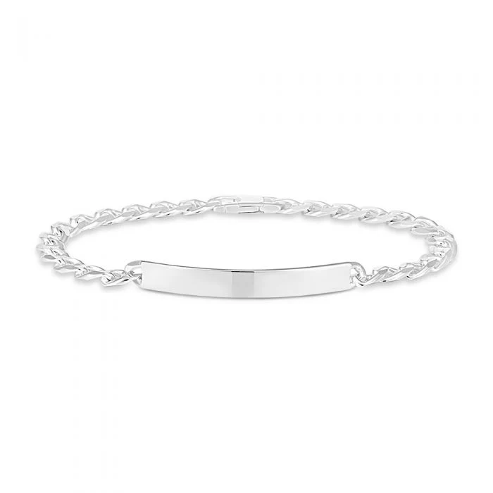 Sterling Silver 20.5cm Anchor ID Bracelet - Image 2