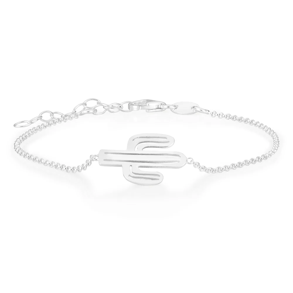 Sterling Silver 21cm Cactus Bracelet - Image 2