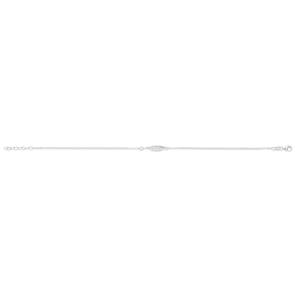 Sterling Silver 25cm Feather Anklet - Image 2
